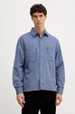 Chemise Garçon United Colors Of Benetton - Chambray Indigo, Manches Courtes, Poches Poitrine - Taille 110 Cm - 12