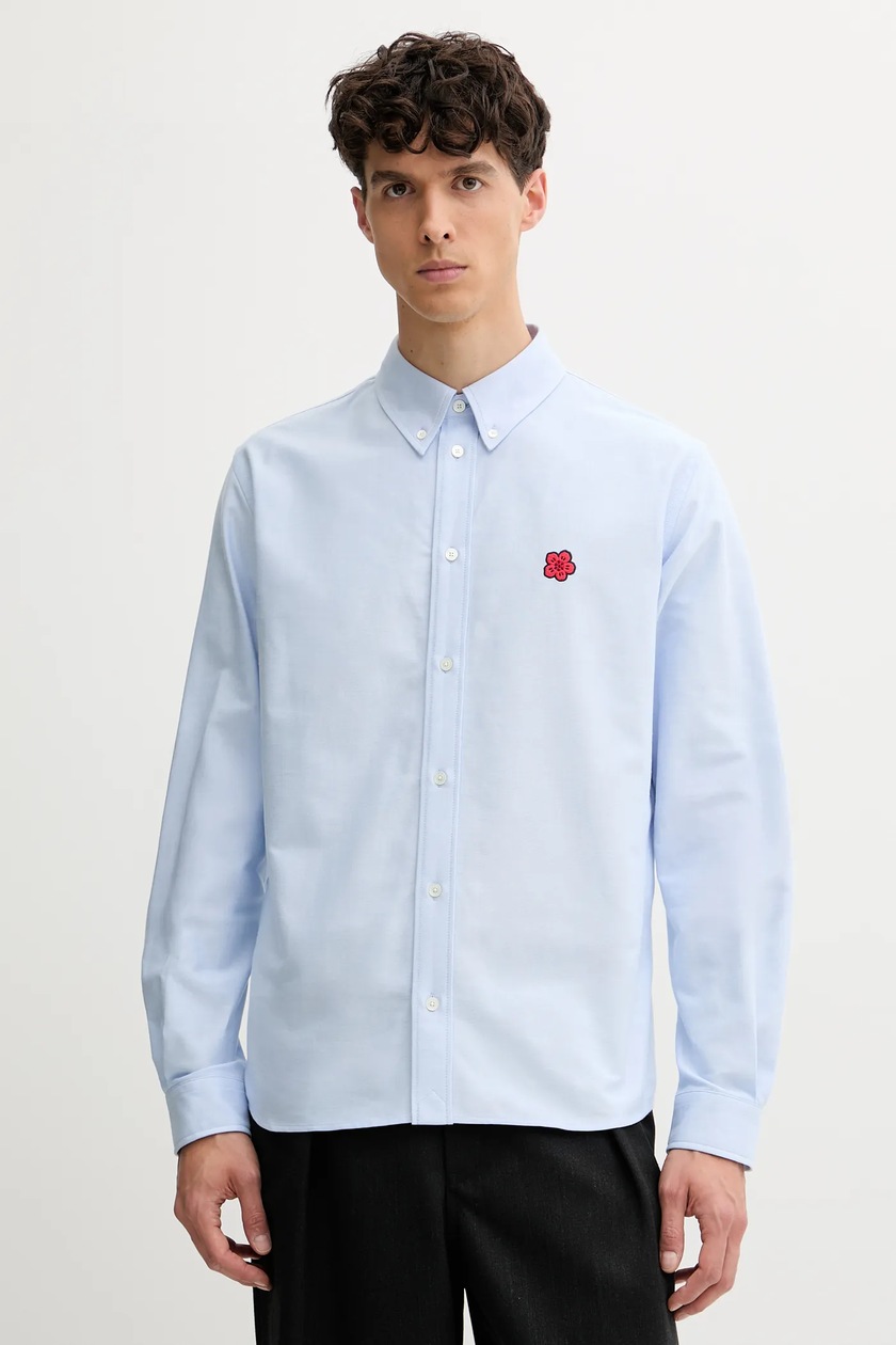 シャツ Kenzo Pastel Light Blue Cotton Shirt 楽天市場】KENZO ケンゾー カジュアルシャツ BOKE FLOWER CREST