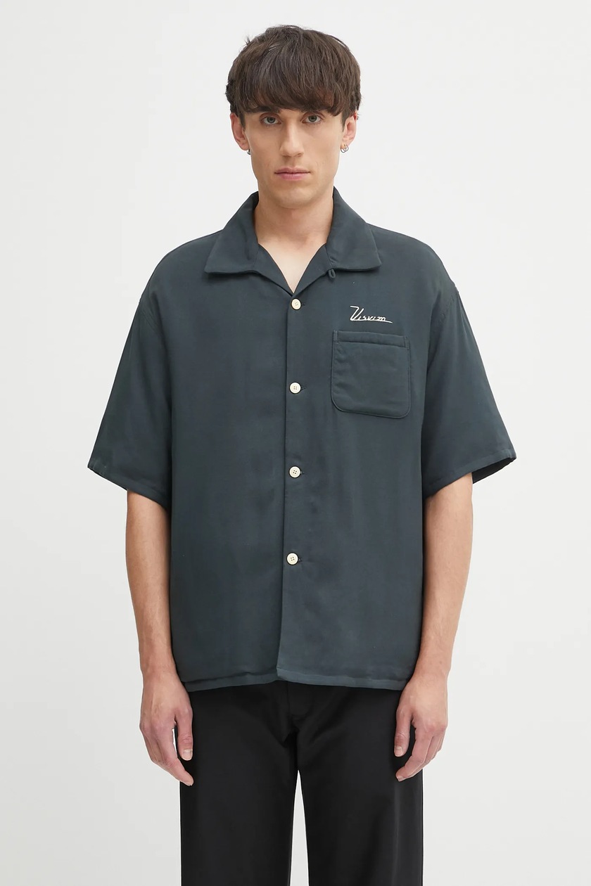 Carhartt WIP cotton shirt S/S Drewe Shirt black color
