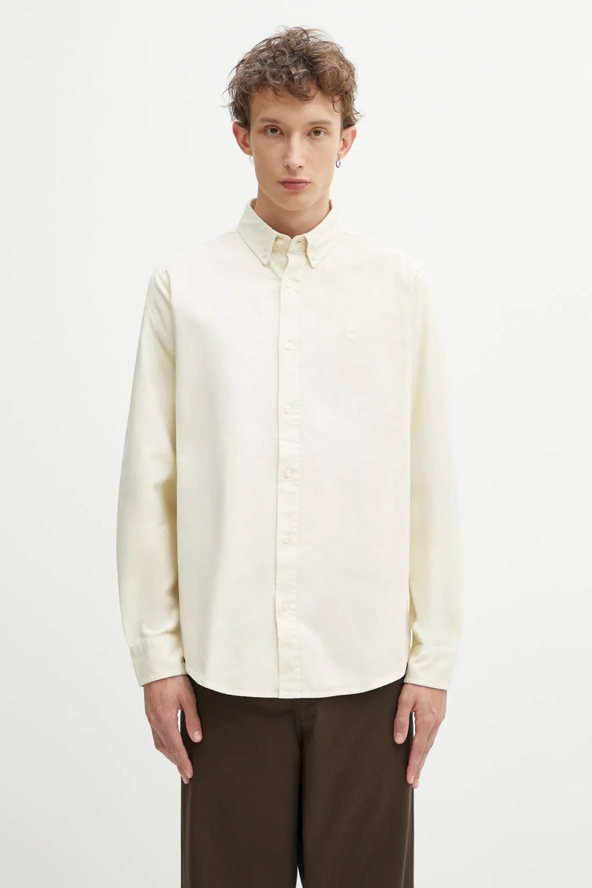 MM6 Maison Margiela cotton shirt men's beige color relaxed