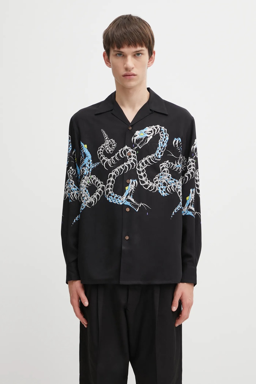 クロームマン　WACKO MARIA ワコマリア ハワイアン BLACK クロームマン様専用 WACKO MARIA ワコマリア ハワイアン BLACK - メルカリ