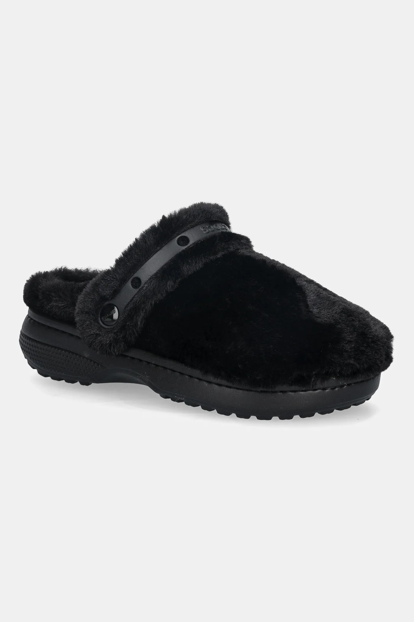 Тапки Crocs Classic Fleece Lined Clog цвет чёрный 211396 | ANSWEAR.ua