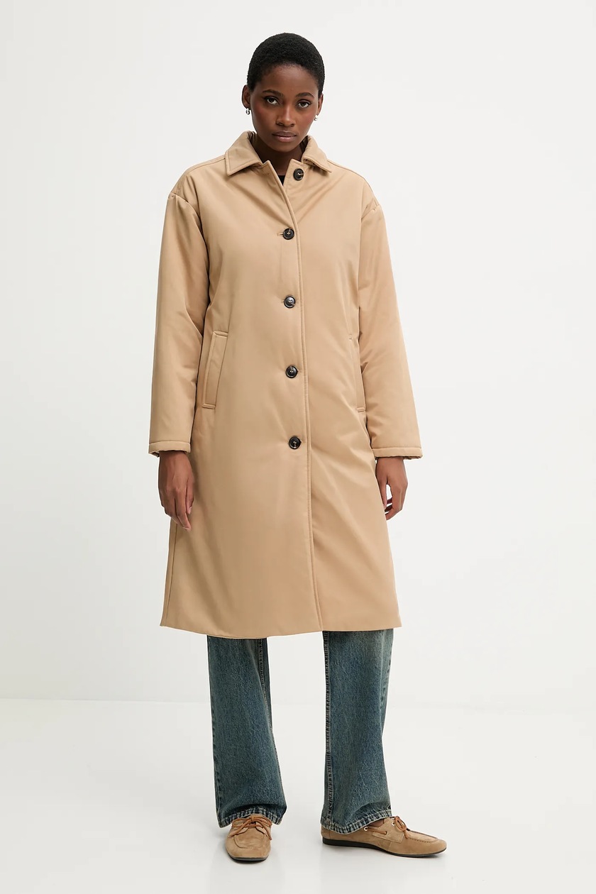 Тренч adidas Originals Tcoat Twill цвет зелёный JW2663 | ANSWEAR.ua