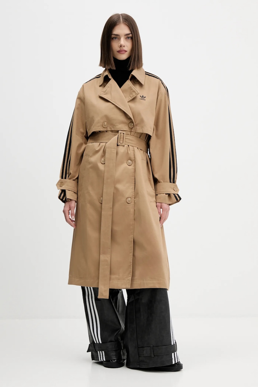 Тренч adidas Originals Tcoat Twill колір зелений JW2663 | ANSWEAR.ua Тренч adidas Originals Tcoat Twill колір зелений JW2663 | ANSWEAR.ua