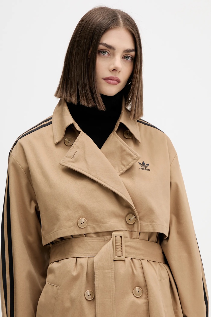 adidas Originals trencz Tcoat Twill kolor zielony JW2663 | Answear.com