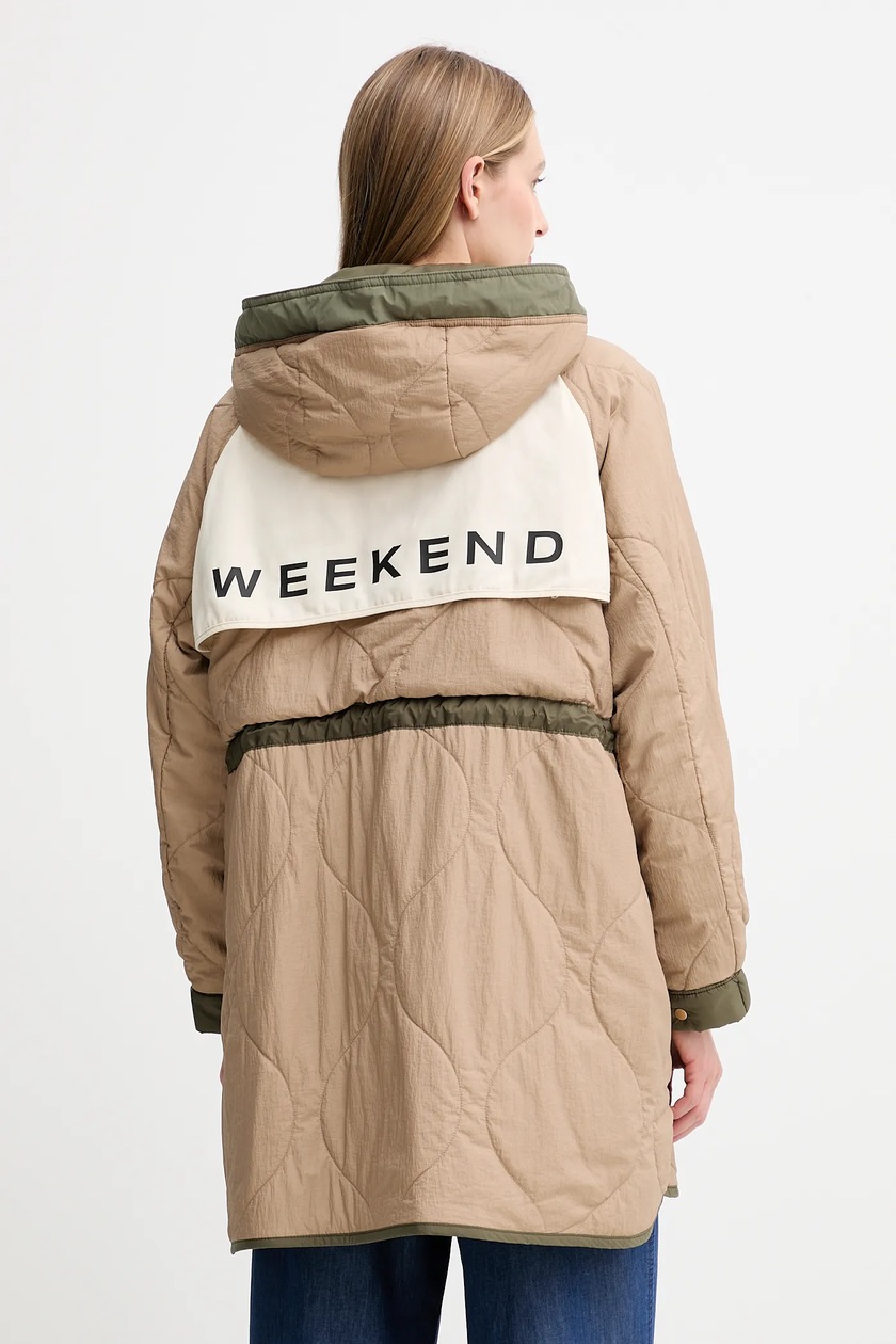 ま Weekend Max Mara kurtka puchowa dwustronna NOVAK kolor brązowy