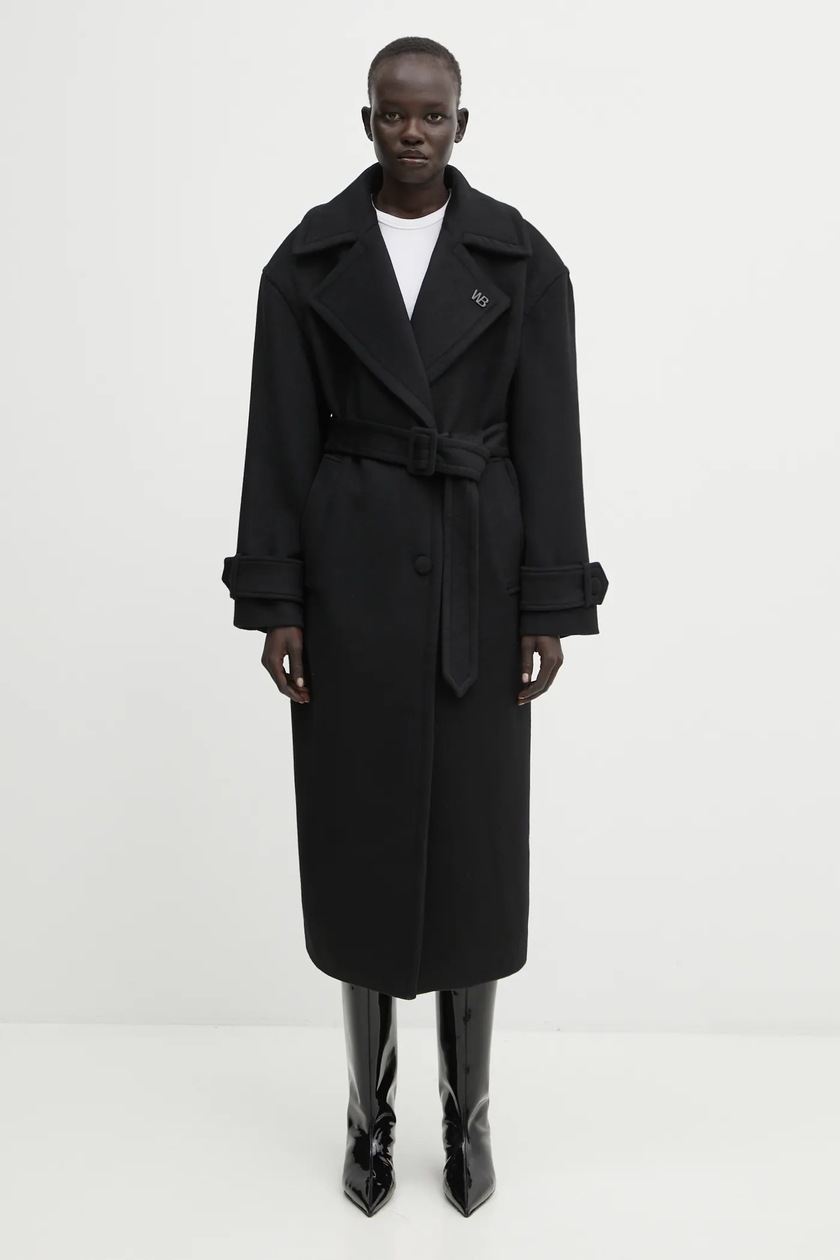 MM6 Maison Margiela wool coat black color S52AA0192.M35469.900 at
