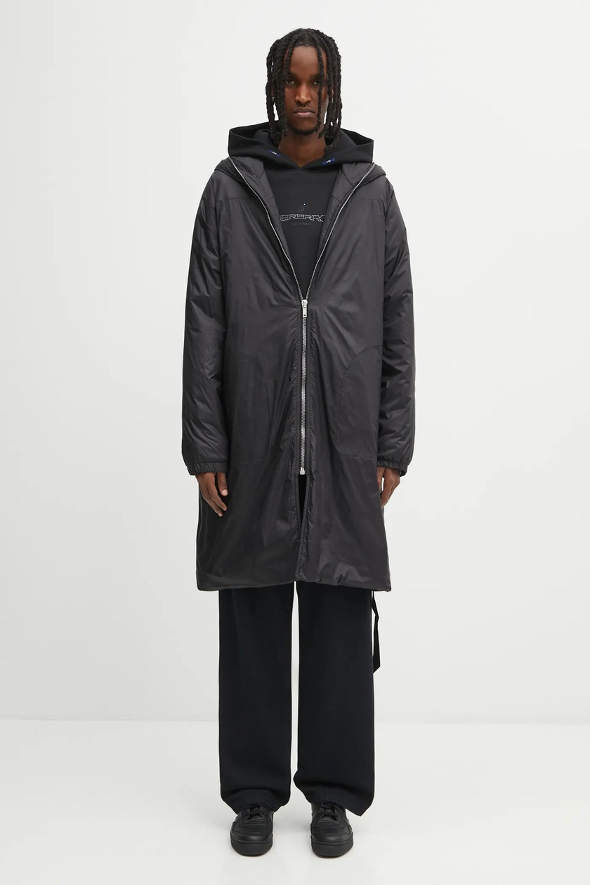 rick owens drkshdw フーデッドコート Rick Owens DRKSHDW フーデッド キルティングコート | ブラック
