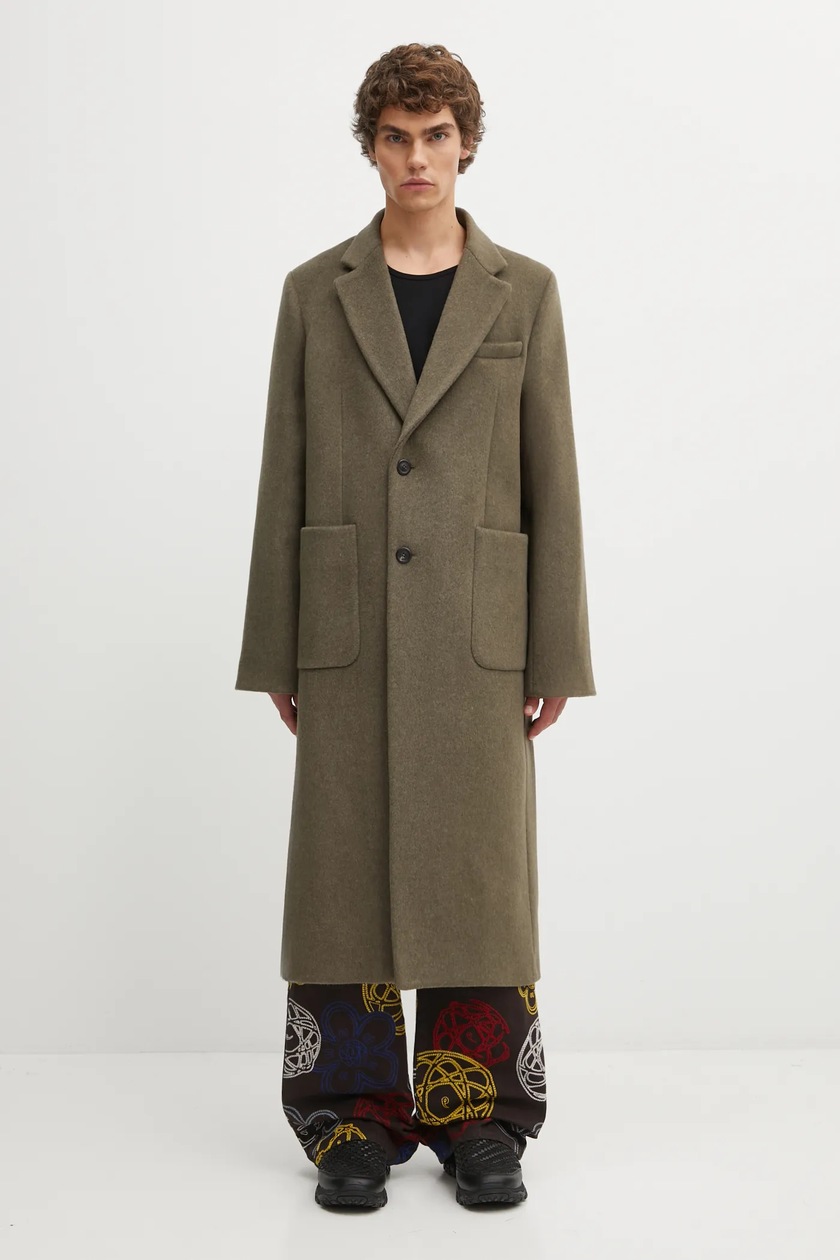 Human Made coat Fishtail Coat men's green color HM27JK002 at