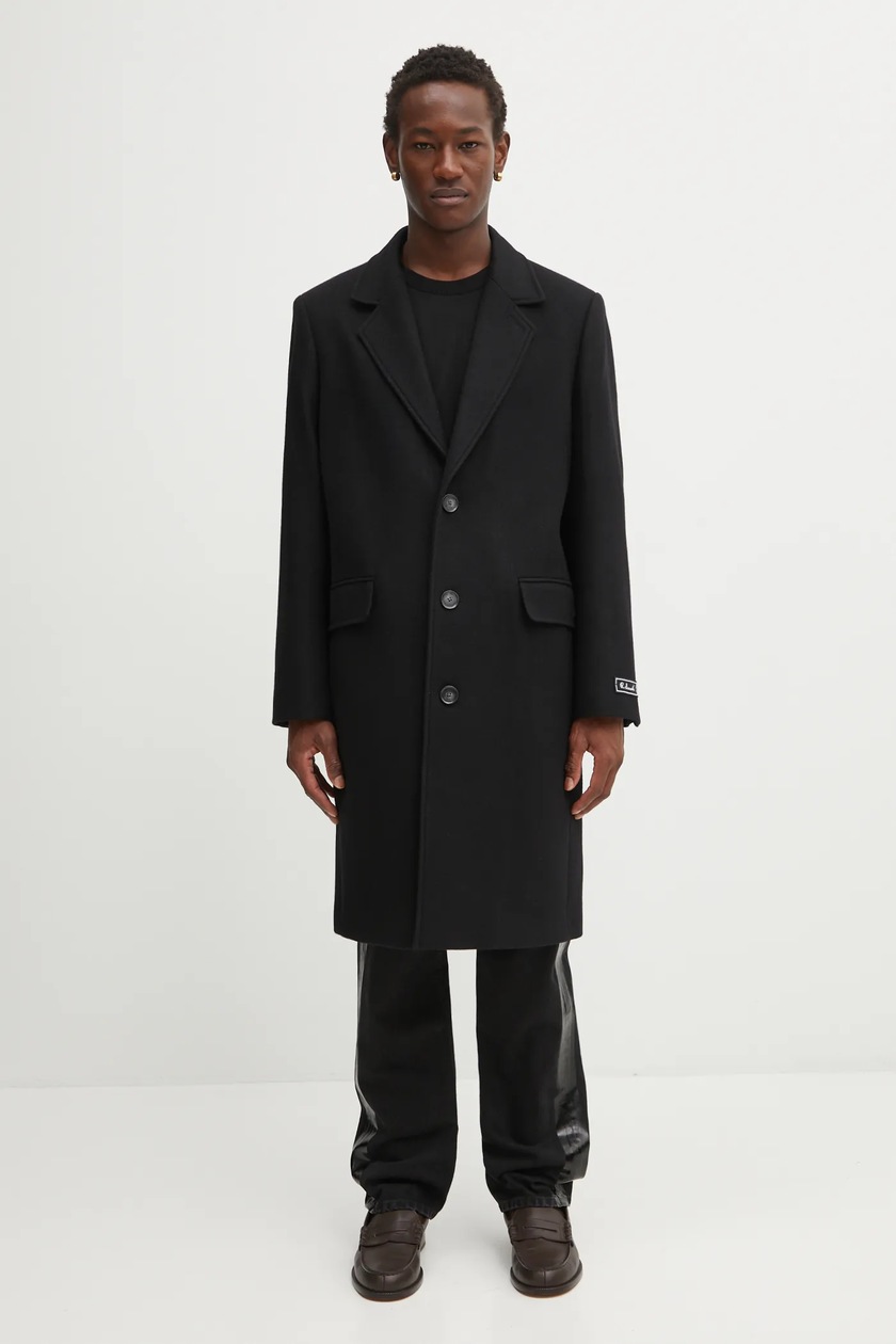 MM6 Maison Margiela wool coat black color SH2AA0008.S52207 at PRM US