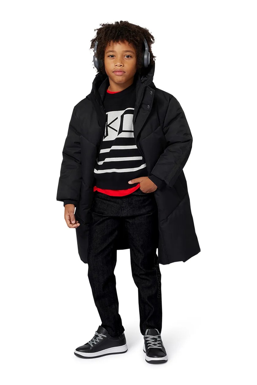 Karl Lagerfeld kurtka dziecięca kolor czarny Z30631