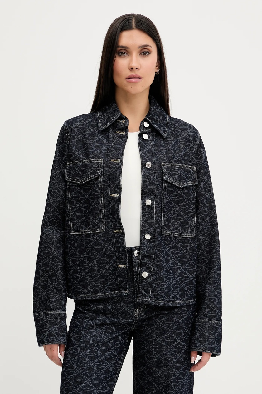 AMERI　OVER CHAMBRAY JACKET COAT ic_fluent_arrow_enter_24_filled