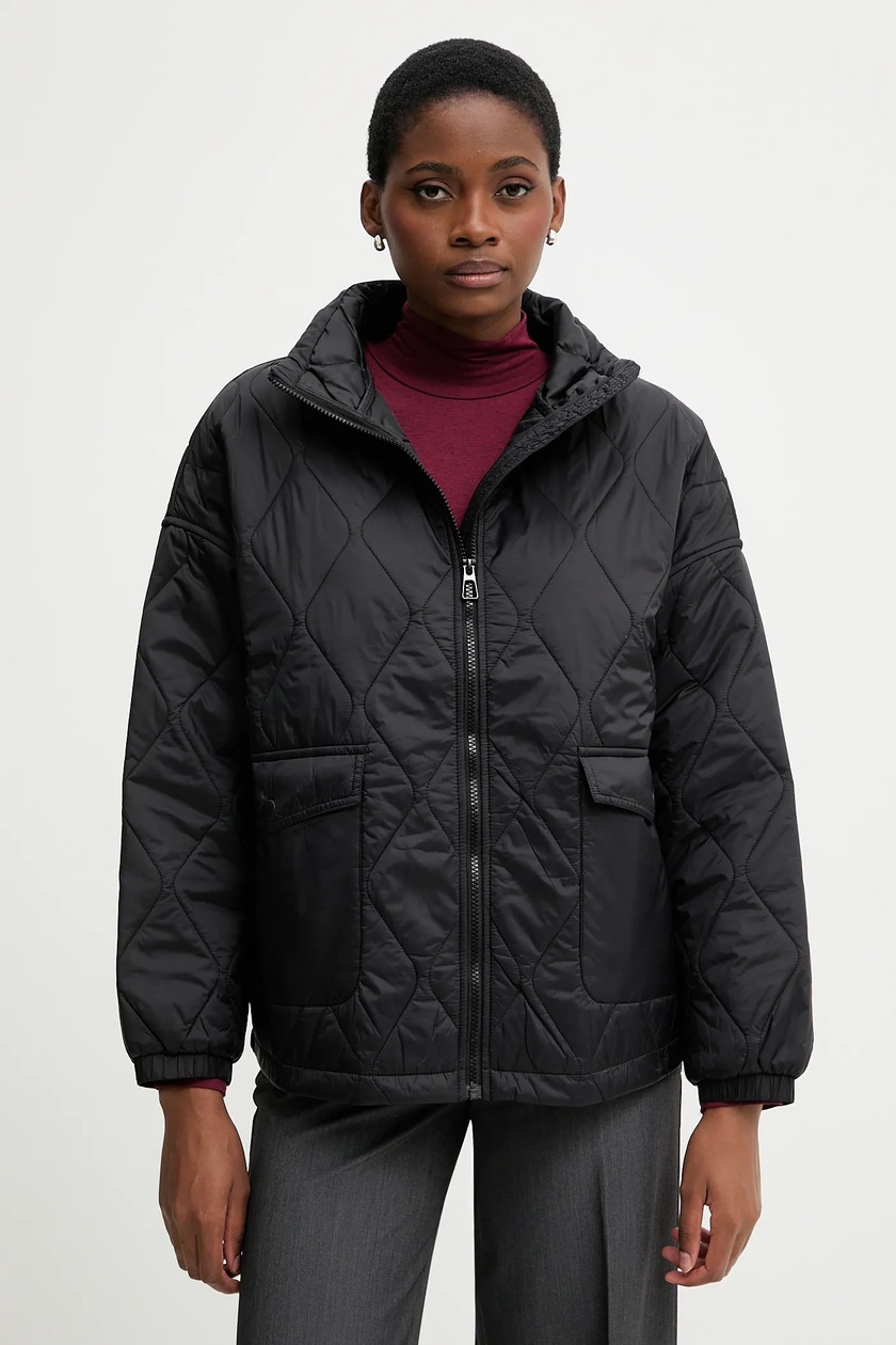 ®un United Colors of Benetton kurtka kolor czarny przejściowa oversize