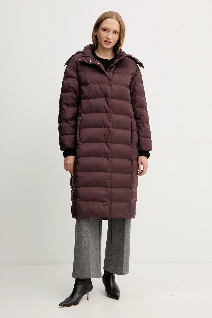 MM by Max Mara kurtka CARIOCA kolor bordowy zimowa 2526496018600