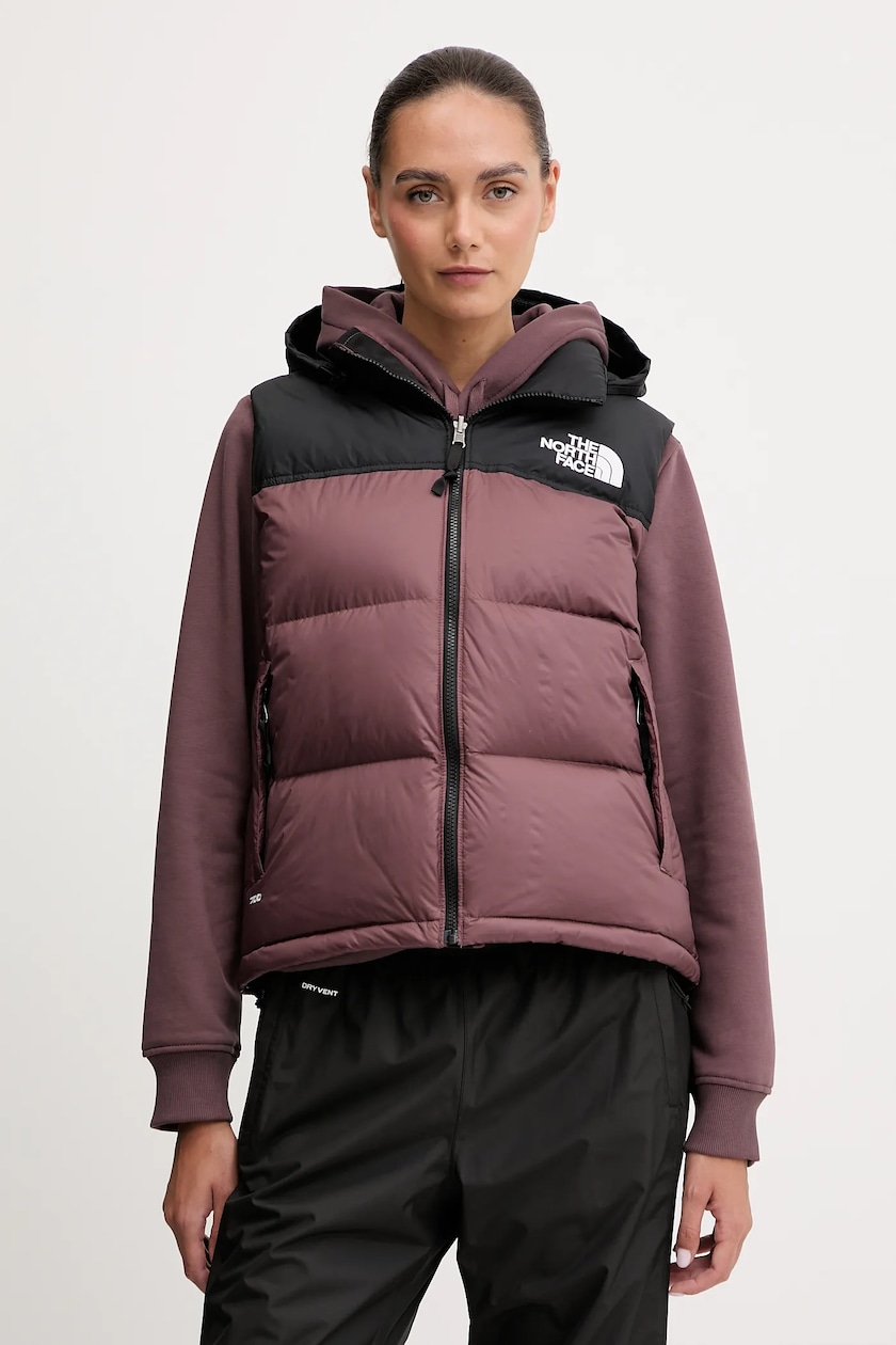 The North Face down vest 1996 Retro Nuptse maroon color