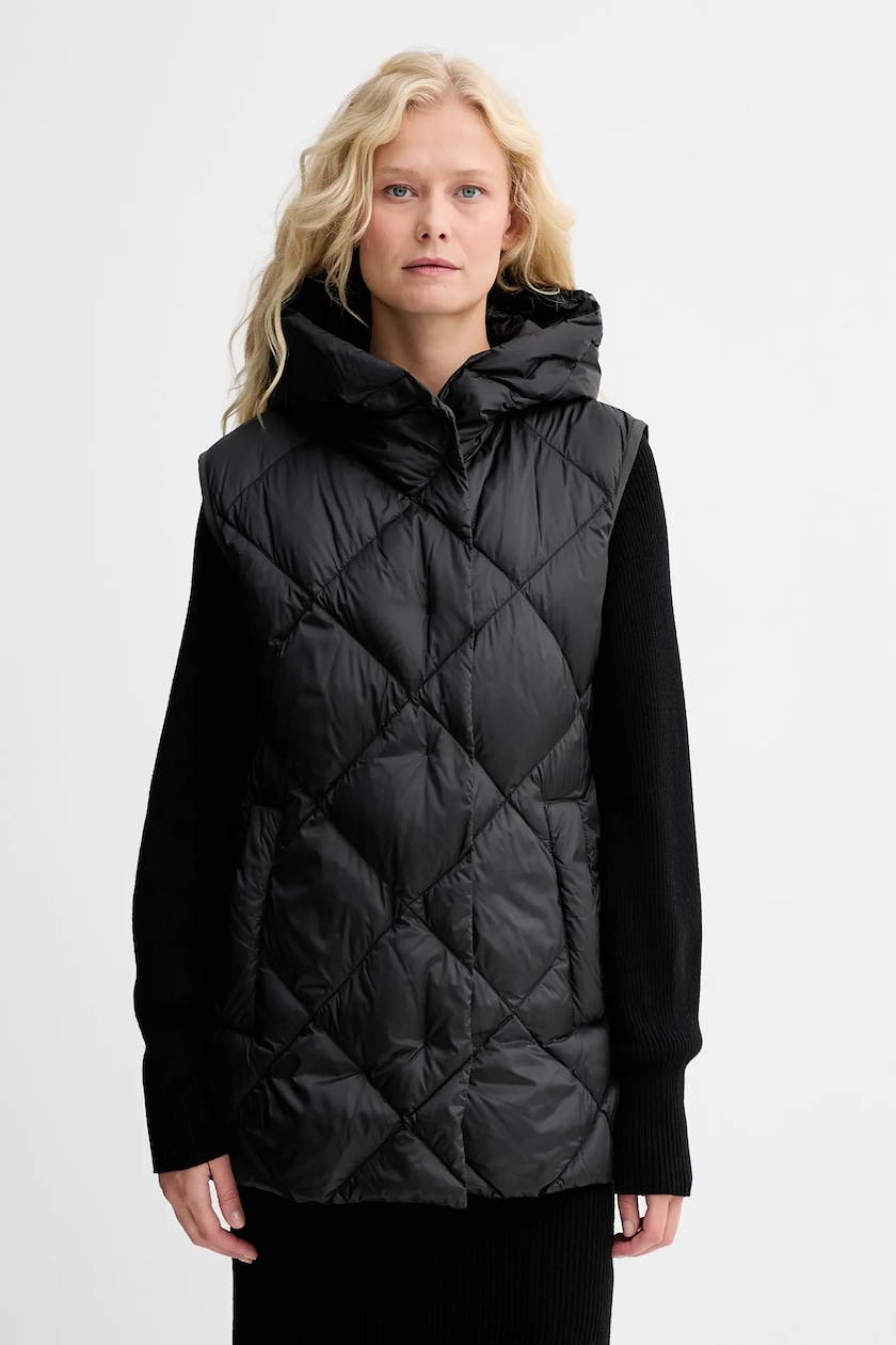 Gilet Trapuntato Hummel HmlNORTH Donna In Tessuto Rip-stop, Nero/asfalto, Caldo E Leggero Con Tasche Con Cerniera