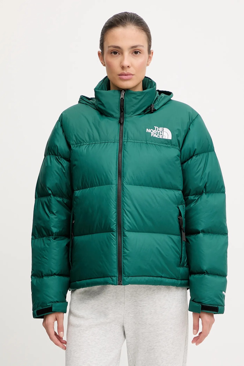 The North Face down jacket 1996 Retro Nuptse women's green color