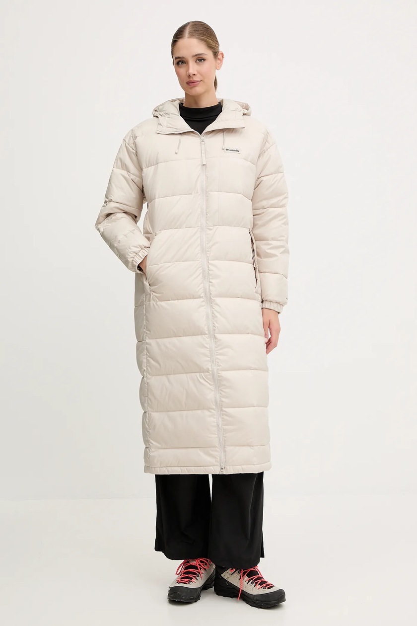 Columbia parka Here and There damska kolor beżowy przejściowa