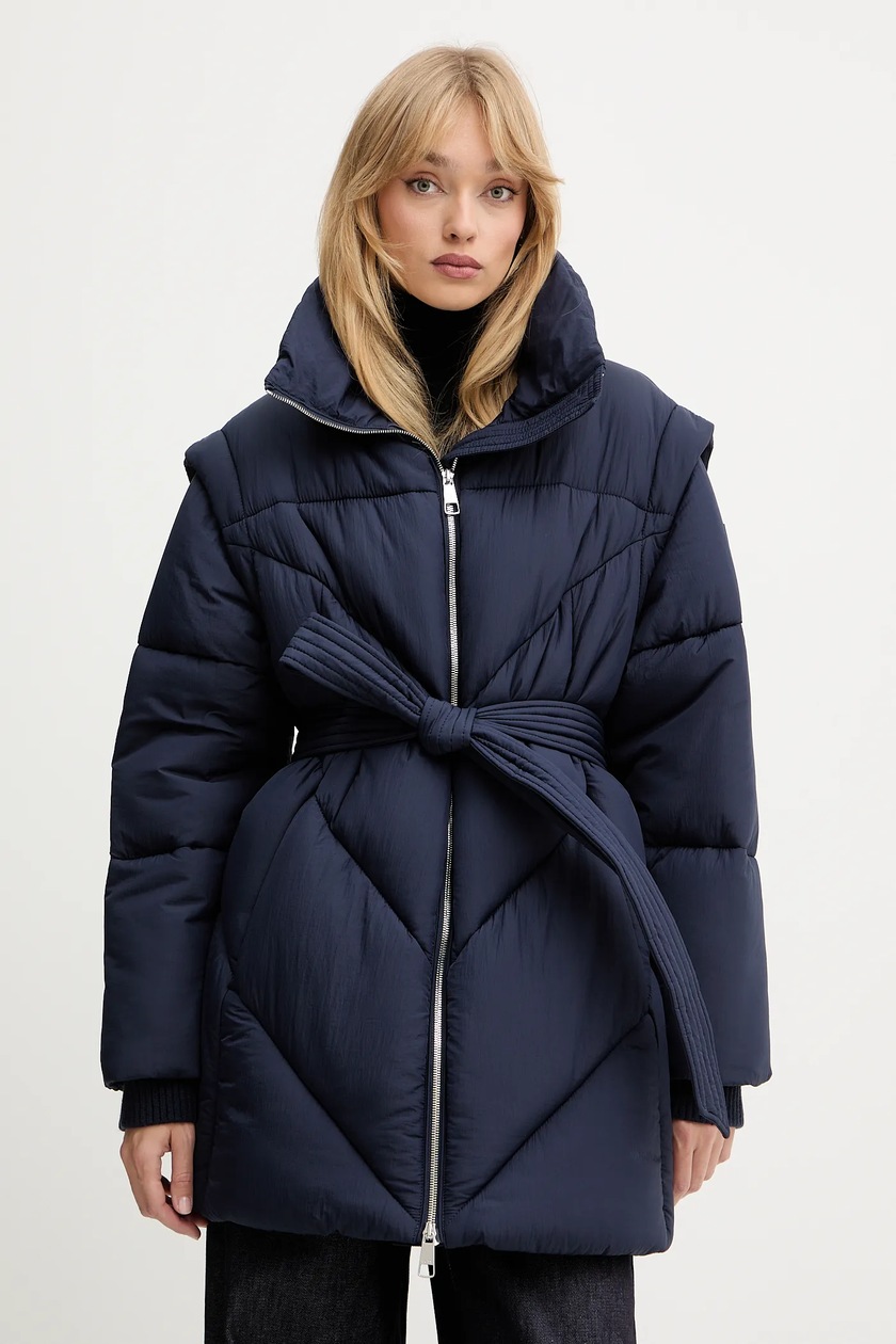 Tiffi kurtka puchowa damska kolor granatowy zimowa 210040 LADY M