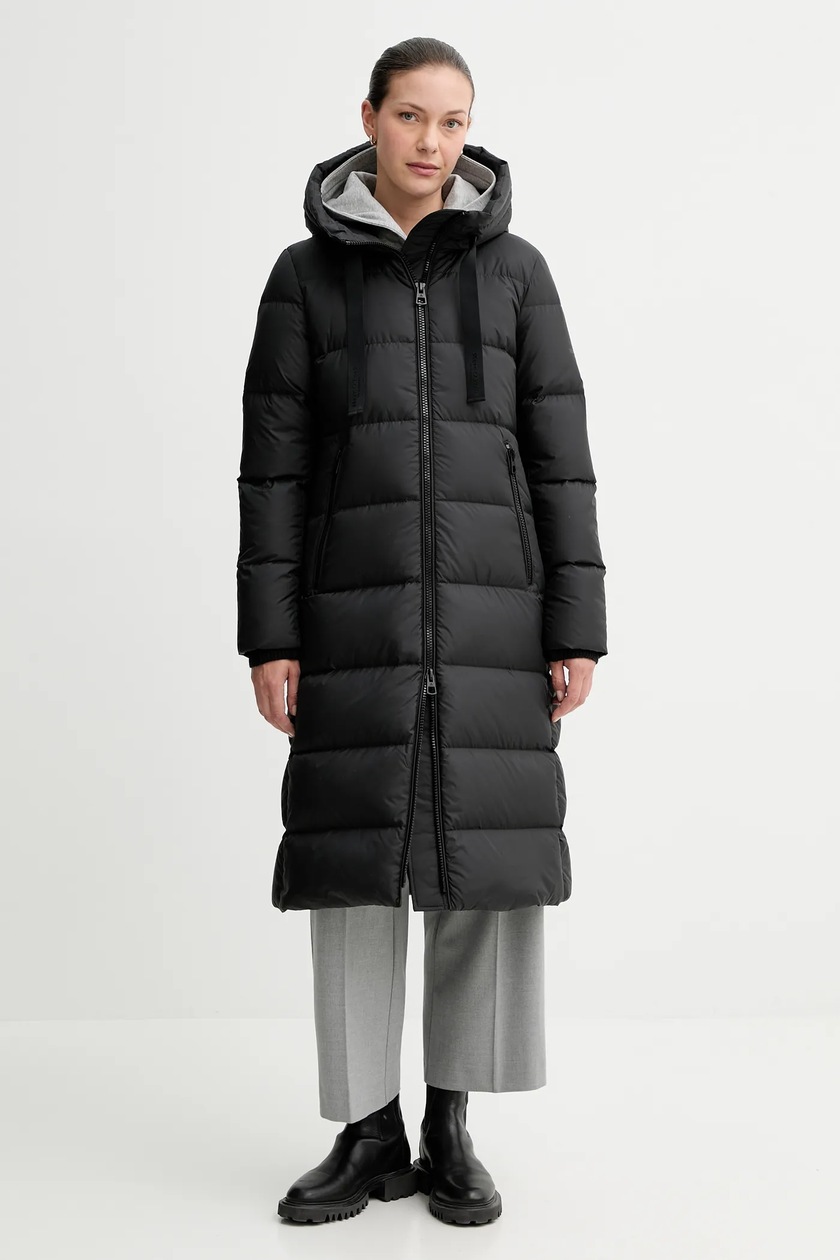 ジャケット・アウター ELISABETTA FRANCHI ELISABETTA FRANCHI Women's Burgundy Down Jacket with Peplum