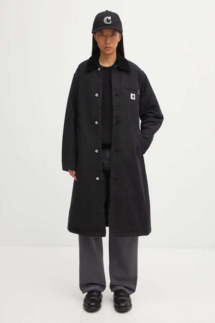 Carhartt WIP denim jacket W' Webster Coat black color I035676.0 at