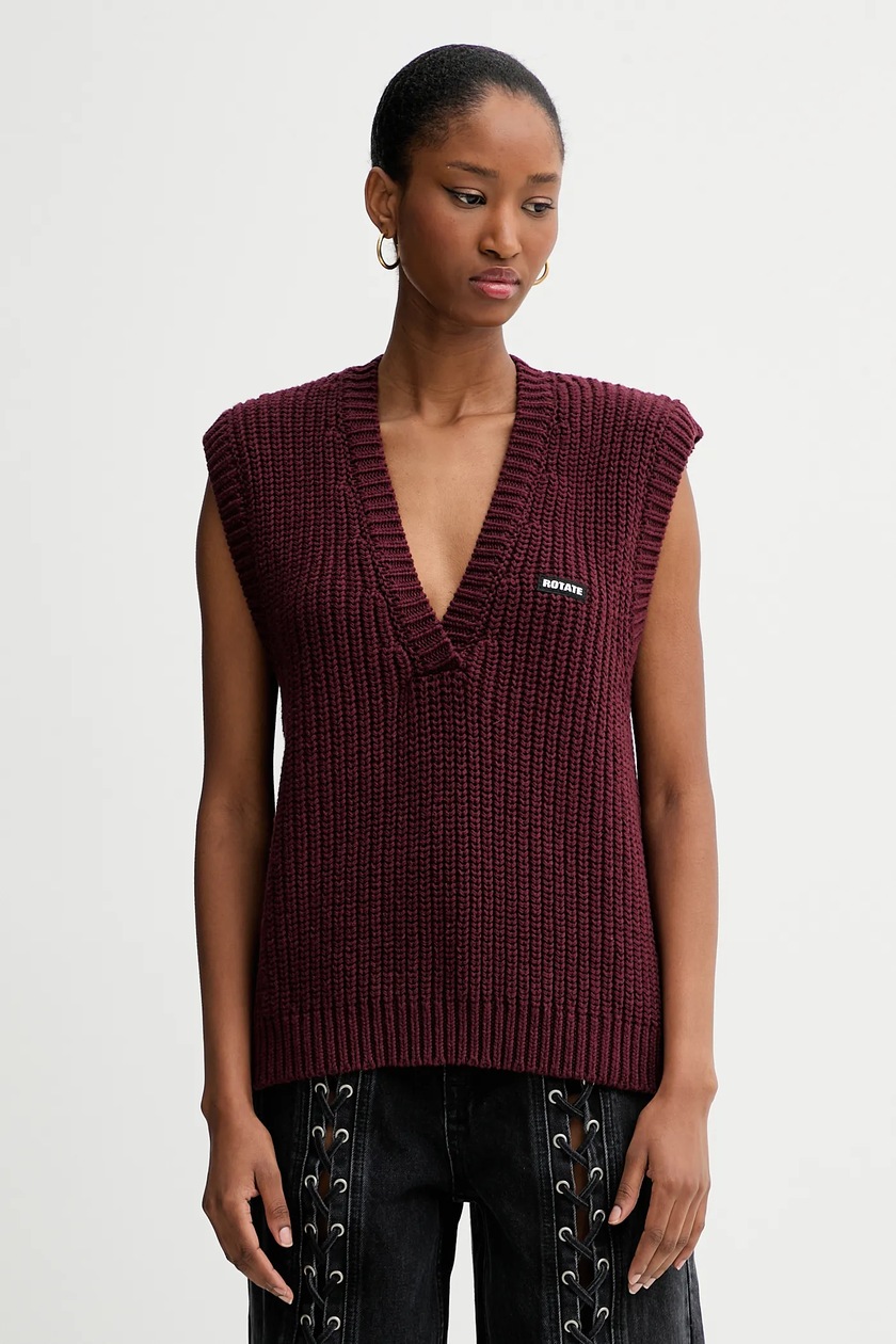 Maison Kitsuné woolen jumper Merino Wool Comfort Turtleneck maroon