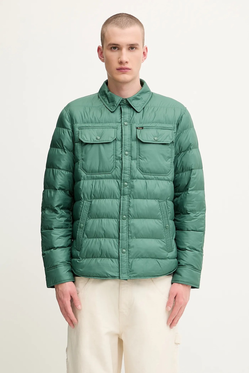 Polo Ralph Lauren куртка для мужчин из льна зелёная 710956590