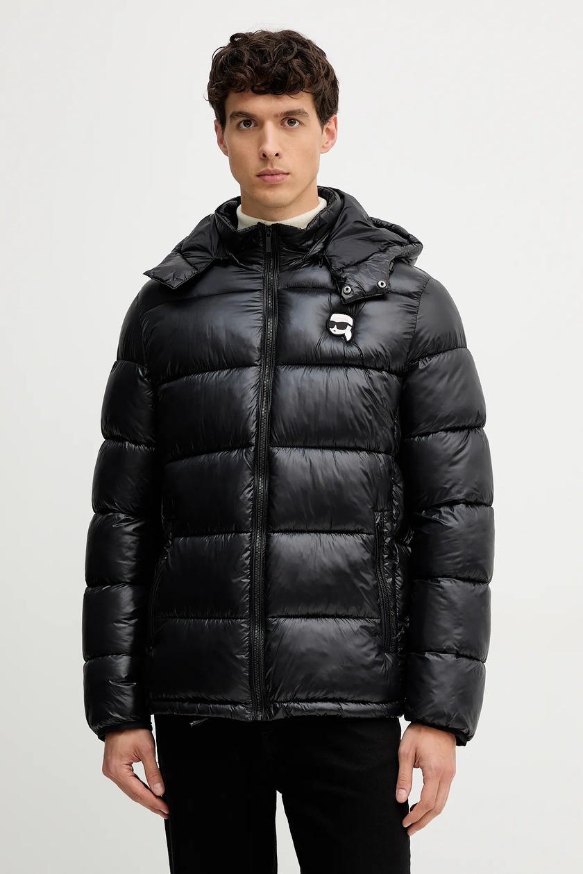 0626　BK Karl Lagerfeld kurtka męska kolor czarny przejściowa