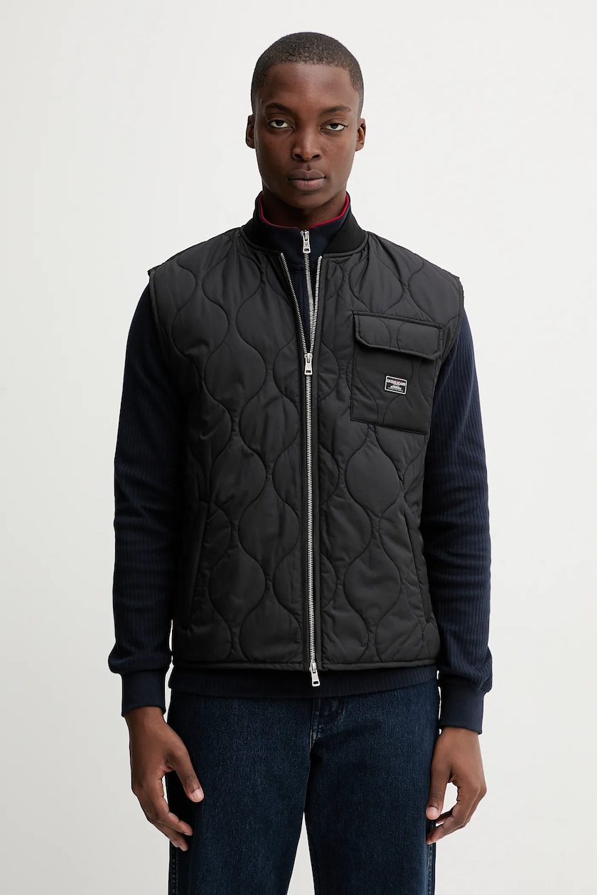 Безрукавка adidas Originals Commercial Vest колір чорний зимова Безрукавка adidas Originals Commercial Vest колір чорний зимова