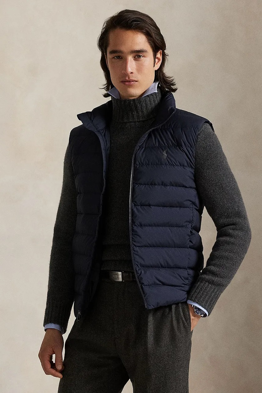 Polo Ralph Lauren vest men's navy blue color 710949962 at PRM US