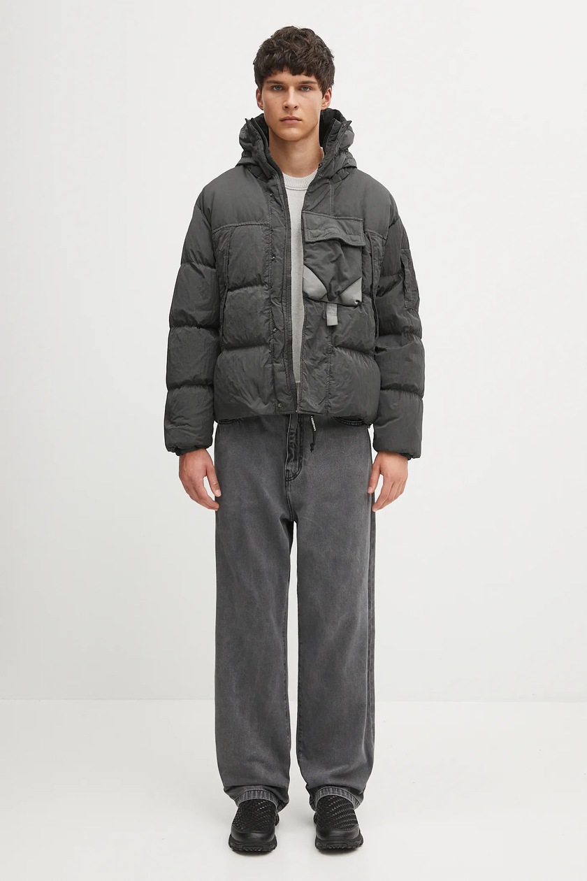 C.P. Company down jacket gray color 19CMOW013A006369M at PRM US