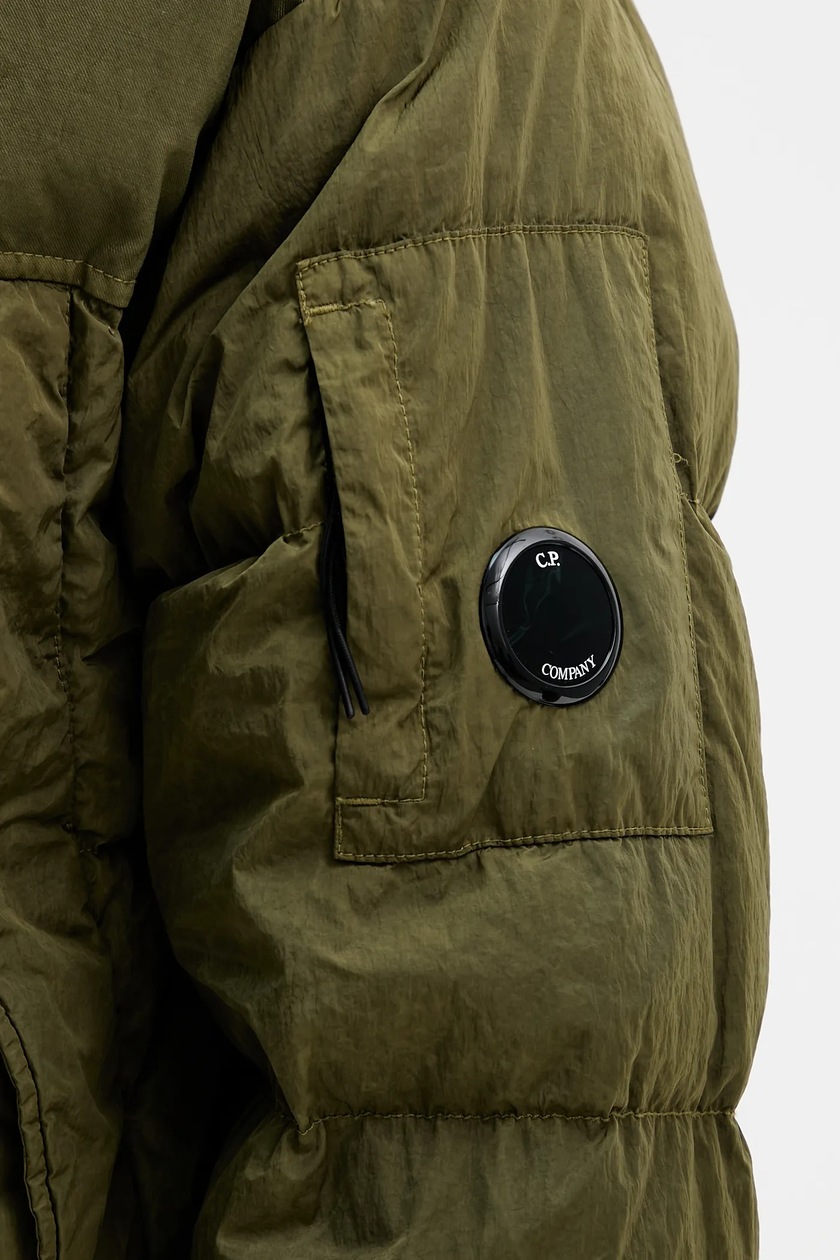 C.P. Company down jacket green color 19CMOW013A006369M at PRM US