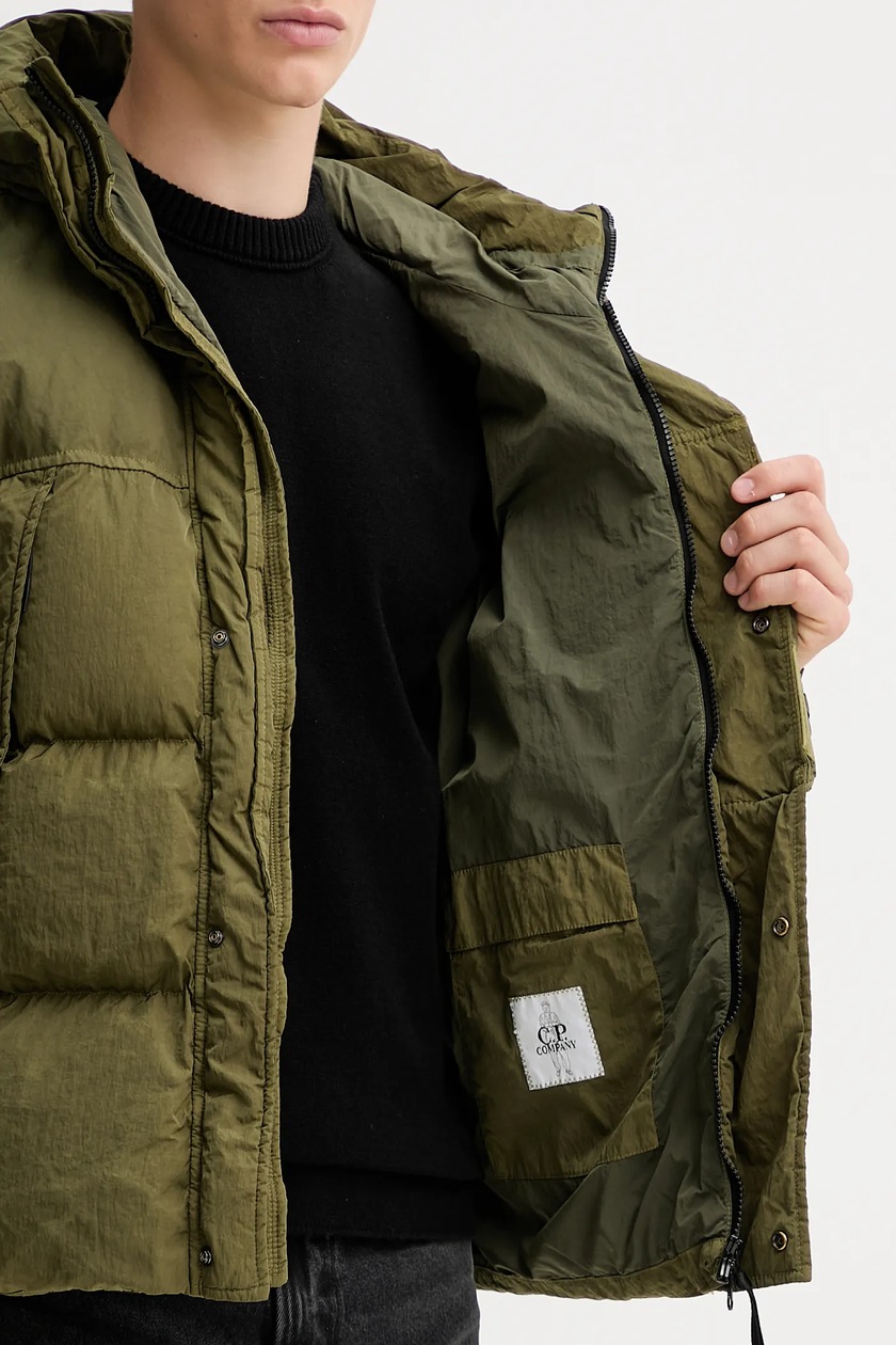 C.P. Company down jacket green color 19CMOW013A006369M at PRM US