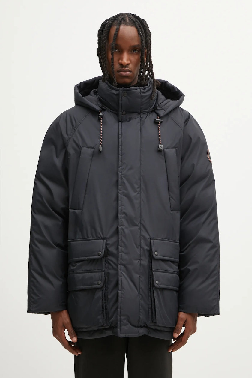 Napapijri reversible jacket A-Gail parka black color NP0A88YW9411 Napapijri reversible jacket A-Gail parka black color NP0A88YW9411