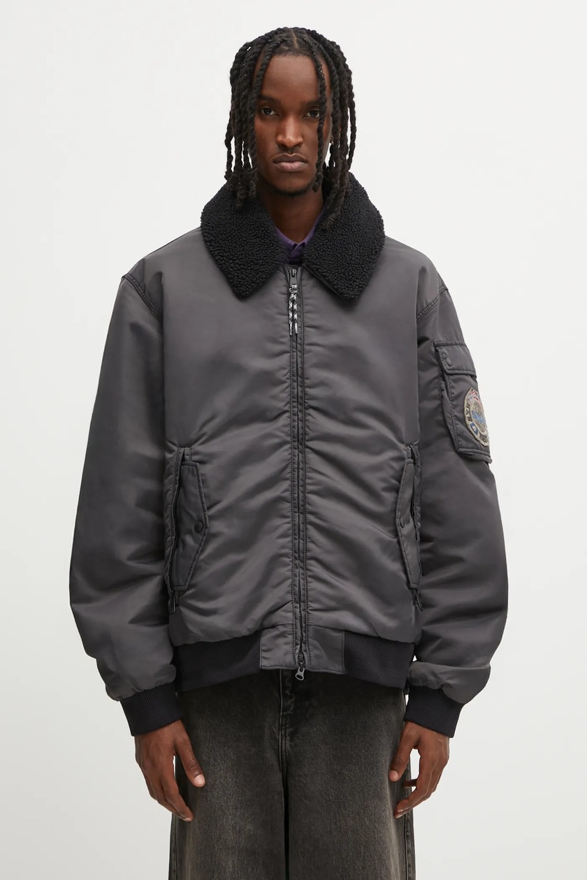 Napapijri jacket A-Nemes gray color NP0A891X9411 at PRM US