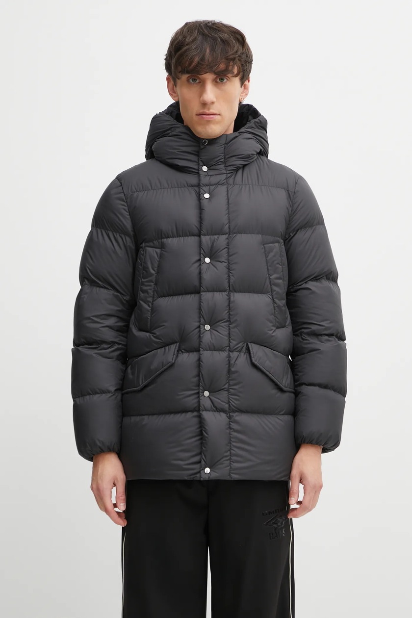 Woolrich down jacket Blizzard Field Jacket men's black color Woolrich down jacket Blizzard Field Jacket men's black color