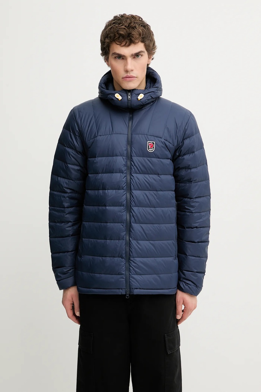 Fjallraven sports jacket Expedition X-Lätt Hoodie navy blue color