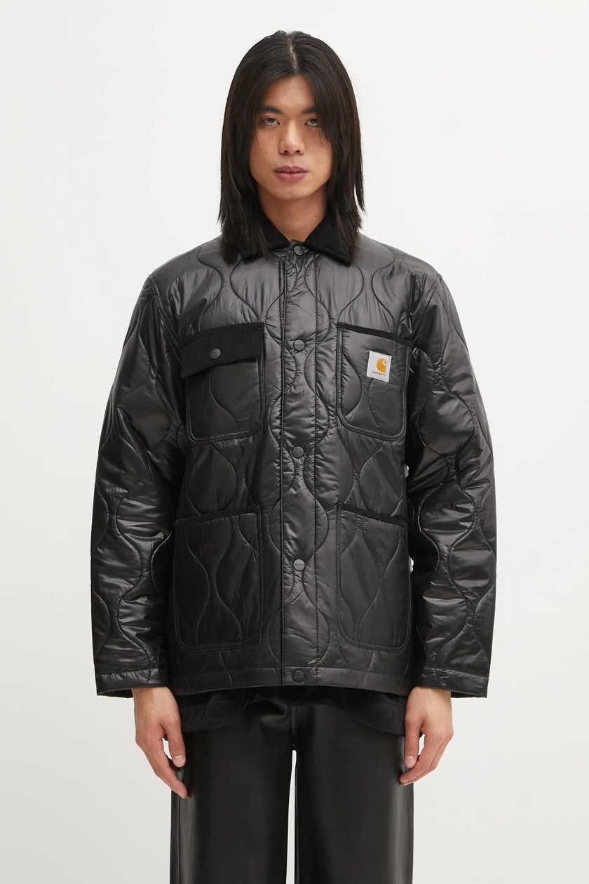 Carhartt WIP jacket Stanton Jacket men's black color I033826.00E4J