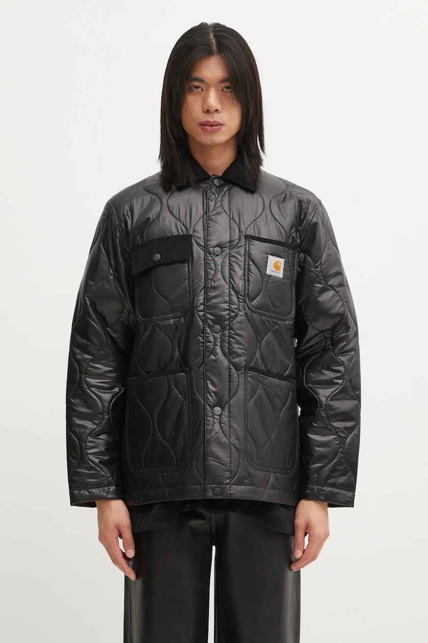 Carhartt WIP cotton jacket Stanton Jacket black color I035617.8906 Carhartt WIP cotton jacket Stanton Jacket black color I035617.8906