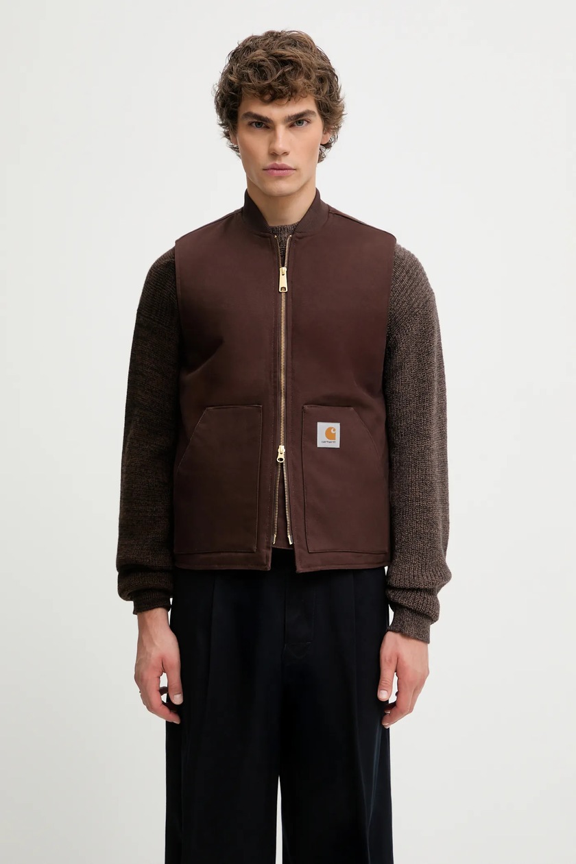 carhartt Springfield Vest ダークブラウン Carhartt WIP Springfield Vest, Black / Misty Grey | Official