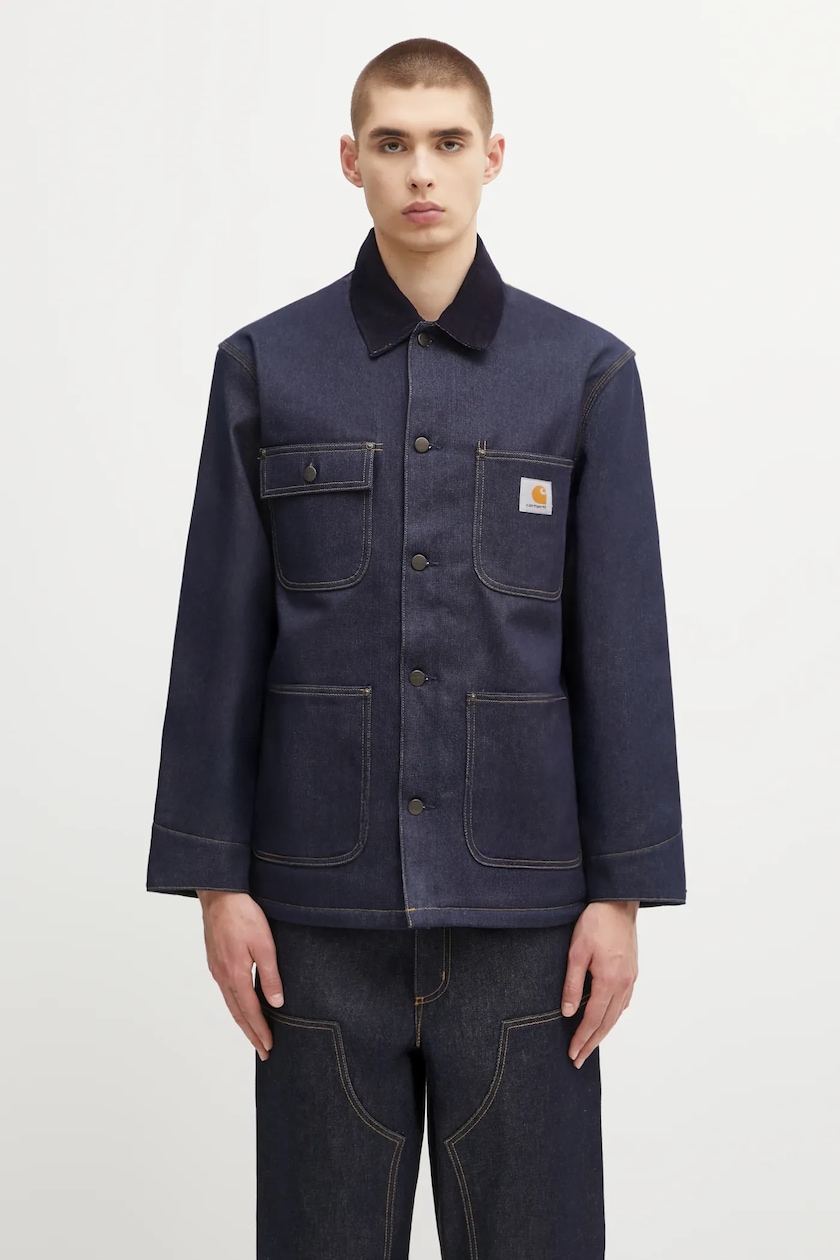 Carhartt WIP jacket Walter Chore navy blue color I035552.1CGD at Carhartt WIP jacket Walter Chore navy blue color I035552.1CGD at