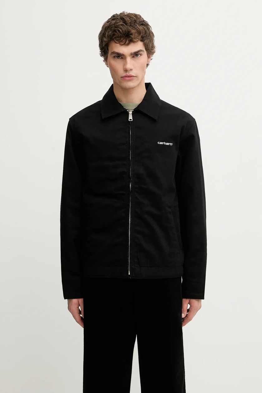 Carhartt WIP jacket Clapton Jacket men's black color I034424.00EXX