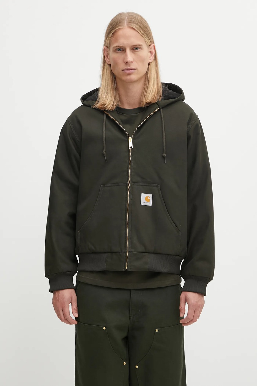 Carhartt WIP cotton jacket Michigan Coat green color I015261
