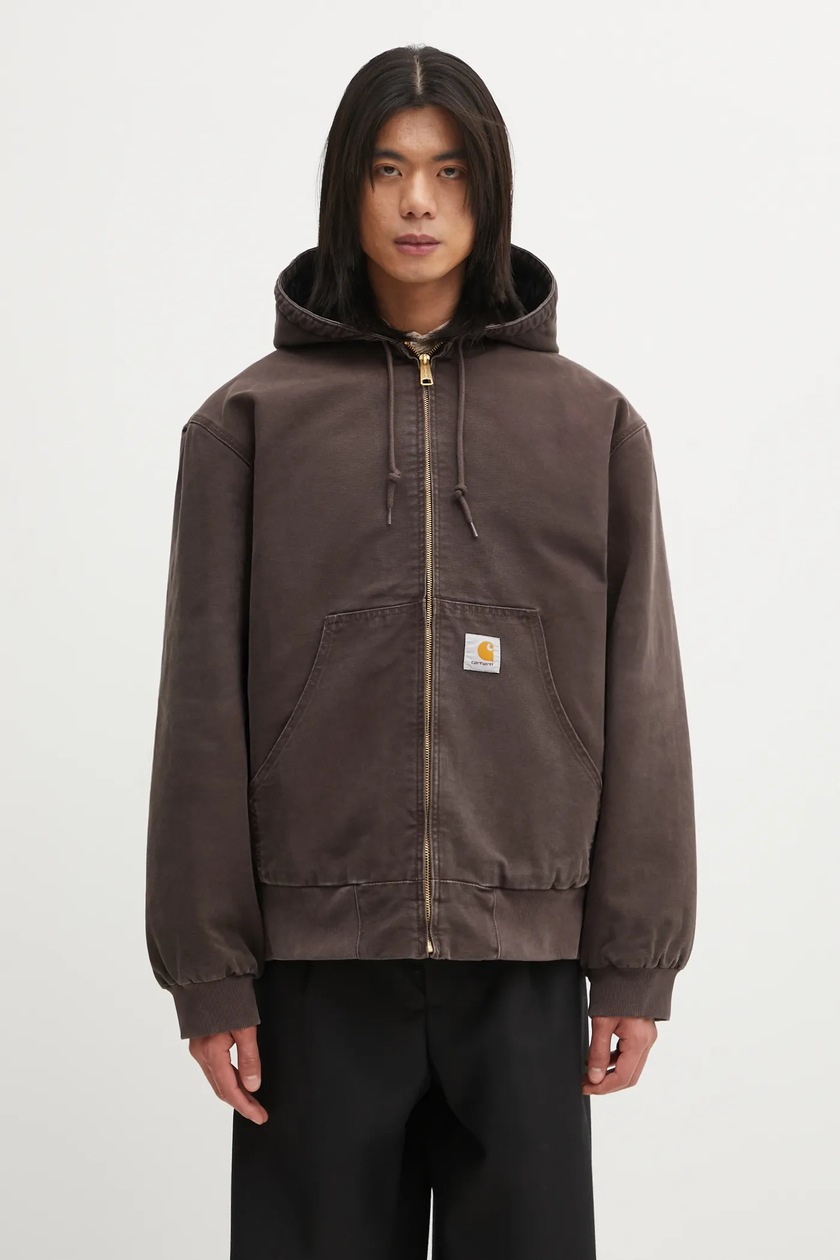 Carhartt WIP jacket men's brown color at PRM US