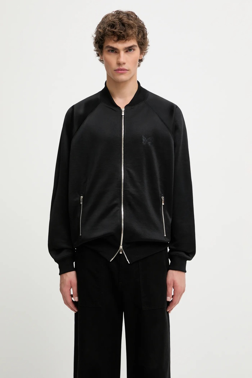 NEIGHBORHOOD cotton sweatshirt SOLID SWEAT ZIP black color hooded