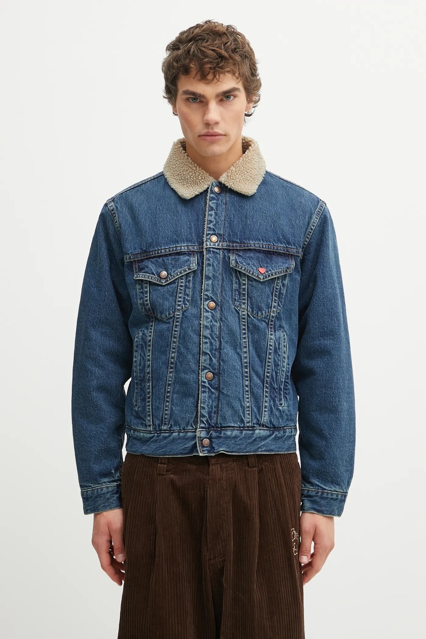 Human Made denim jacket Wabash Coverall Jacket blue color