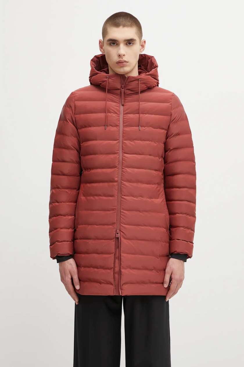 期間限定出品 Reddish brown  rain parka Rains jacket Long Jacket W3 PRM EU