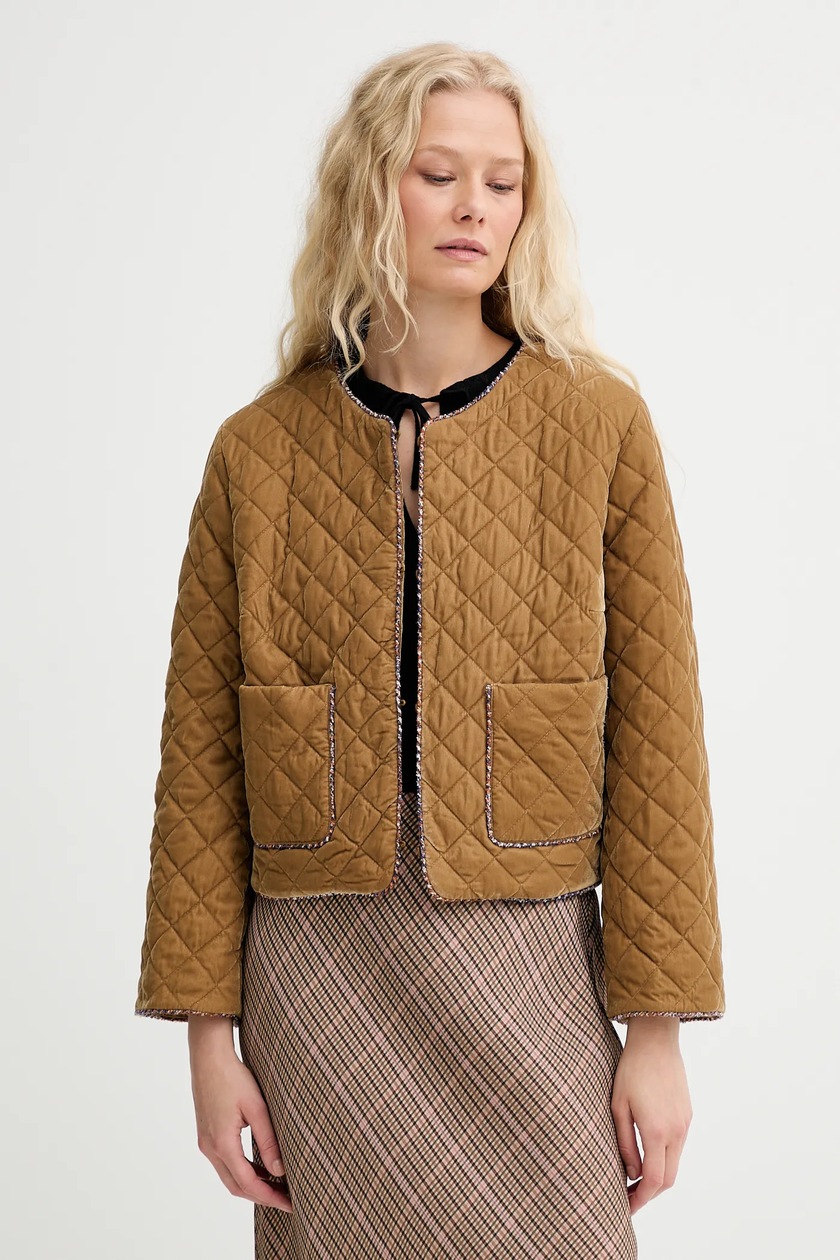 Weekend Max Mara kurtka dwustronna damska kolor zielony