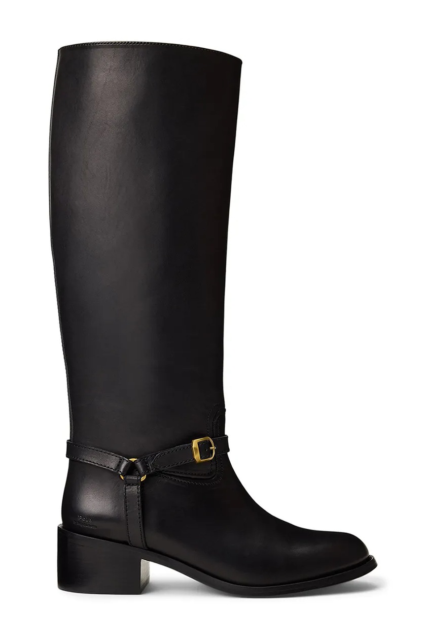 Polo Ralph Lauren leather boots Riding Boot black color  display picture 1