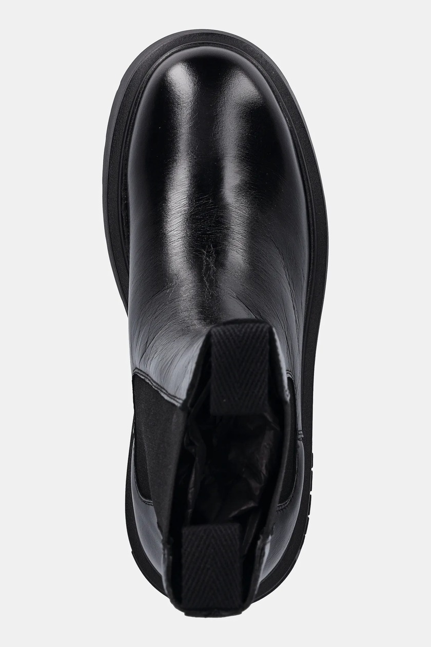 Tommy Jeans botki skórzane CHUNKY SHINY LEATHER CHELSEA